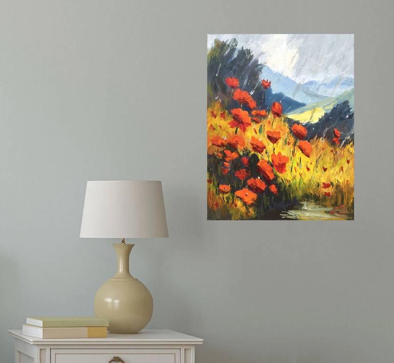 Original Impressionism Landscape Painting by Elena Sokolova