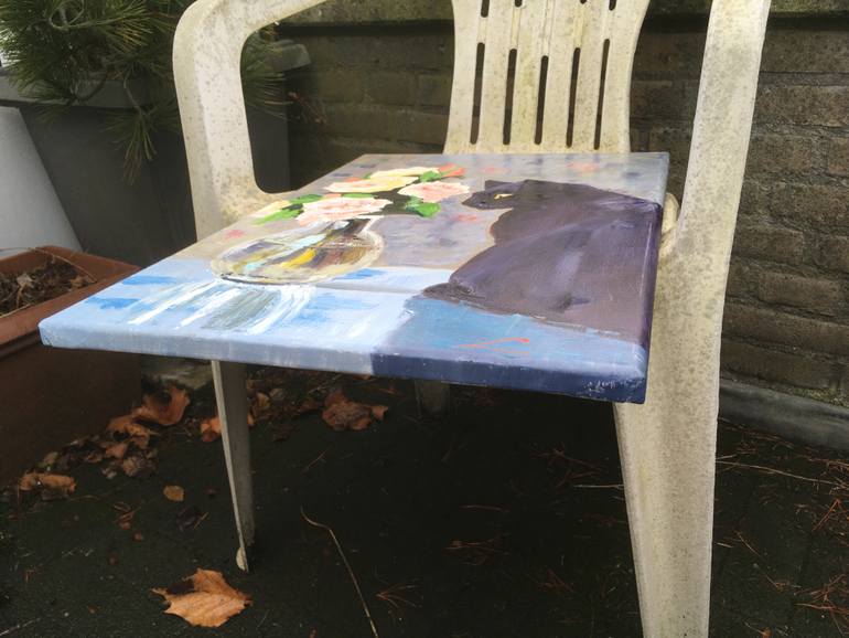 Original Impressionism Animal Painting by Elena Sokolova