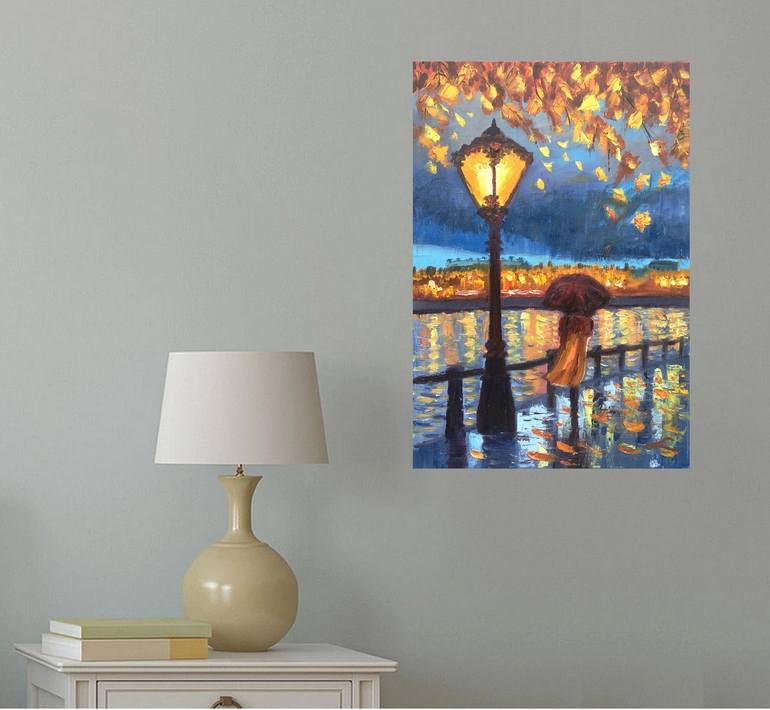 Original Impressionism Cities Painting by Elena Sokolova