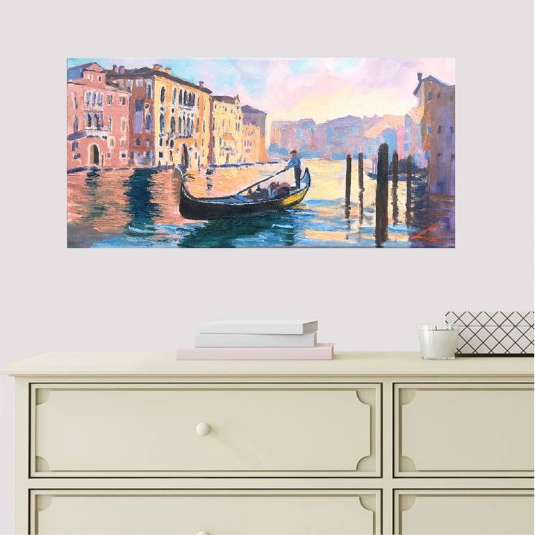 Original Impressionism Architecture Painting by Elena Sokolova