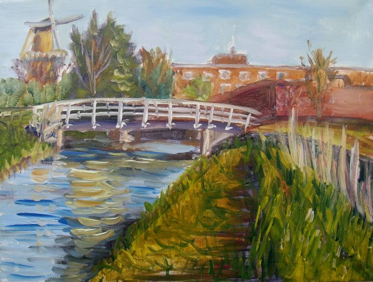 Spring in Vlaardingen2 Painting by Elena Sokolova | Saatchi Art
