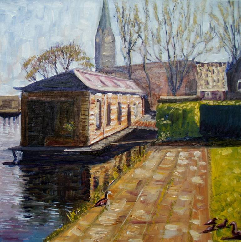 Spring in Vlaardingen3 Painting by Elena Sokolova | Saatchi Art