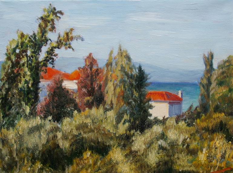 Original Impressionism Landscape Painting by Elena Sokolova