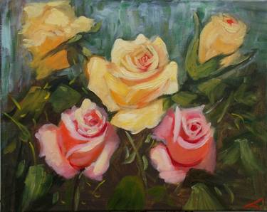 Original Impressionism Floral Paintings by Elena Sokolova