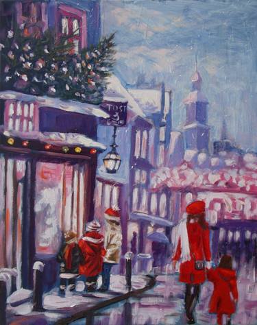 Original Impressionism Cities Paintings by Elena Sokolova