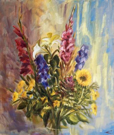 Original Impressionism Floral Paintings by Elena Sokolova