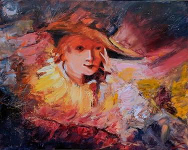 Original Expressionism People Paintings by Elena Sokolova