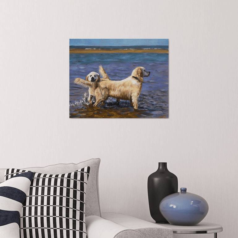 Original Impressionism Animal Painting by Elena Sokolova