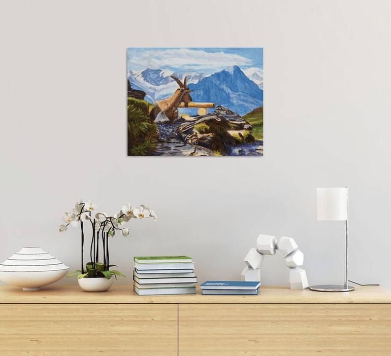 Original Impressionism Animal Painting by Elena Sokolova