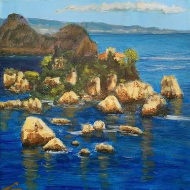 Print of Impressionism Seascape Paintings by Elena Sokolova