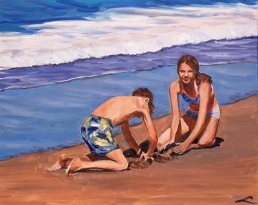 Original Beach Paintings by Elena Sokolova