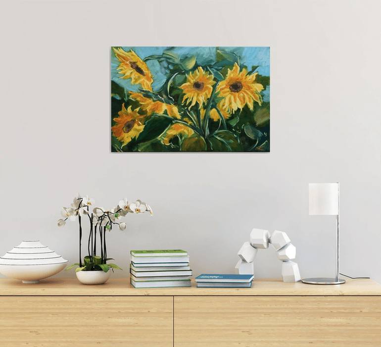 Original Impressionism Floral Painting by Elena Sokolova