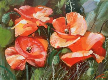 Original Impressionism Floral Paintings by Elena Sokolova