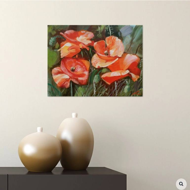 Original Floral Painting by Elena Sokolova