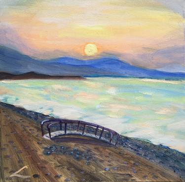 Print of Impressionism Beach Paintings by Elena Sokolova