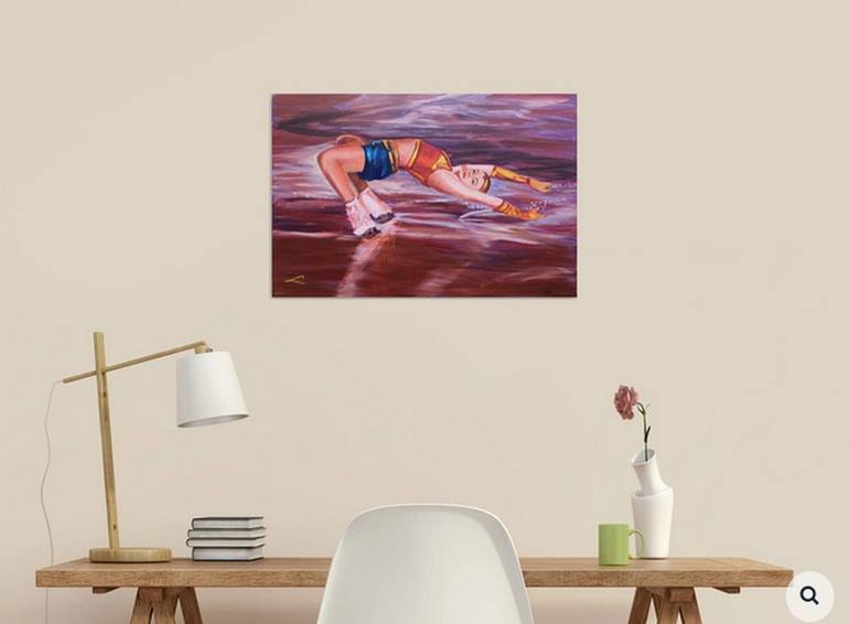 Original Impressionism Sports Painting by Elena Sokolova