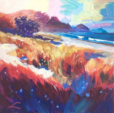 Original Impressionism Beach Paintings by Elena Sokolova