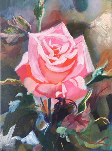 Print of Impressionism Floral Paintings by Elena Sokolova