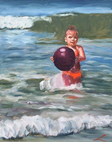 Original Impressionism Children Paintings by Elena Sokolova