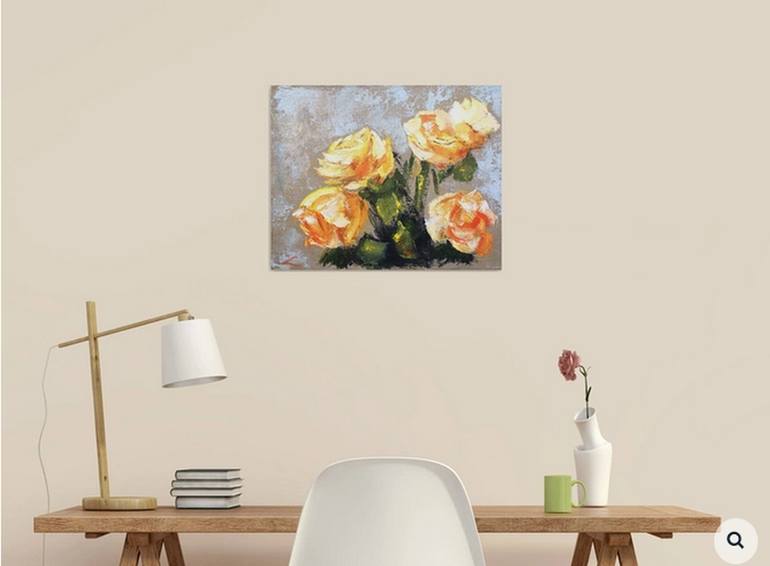 Original Impressionism Floral Painting by Elena Sokolova