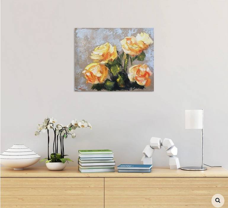 Original Impressionism Floral Painting by Elena Sokolova