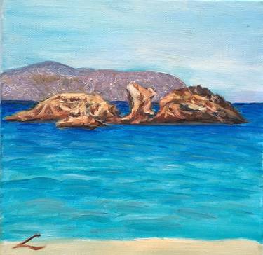 Print of Impressionism Beach Paintings by Elena Sokolova