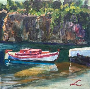 Original Impressionism Boat Paintings by Elena Sokolova