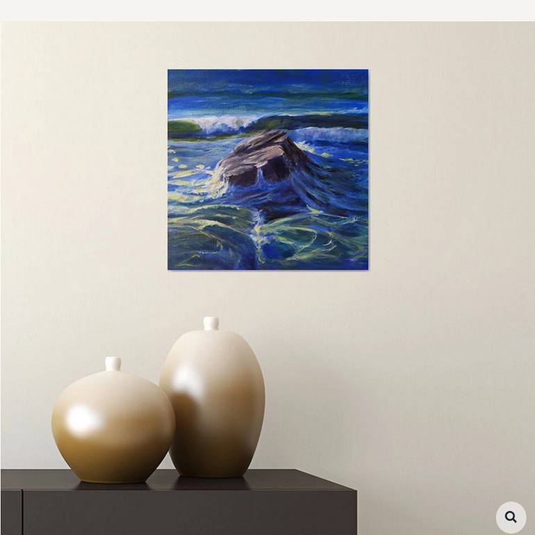 Original Impressionism Seascape Painting by Elena Sokolova