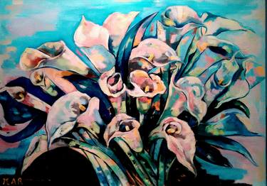 Original Figurative Floral Paintings by Magdalena Ana Rosso
