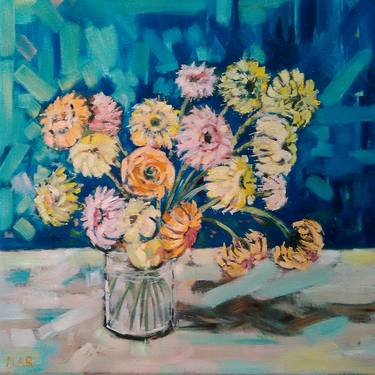 Original Floral Painting by Magdalena Ana Rosso
