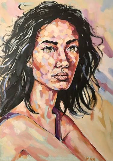Original Portrait Painting by Magdalena Ana Rosso