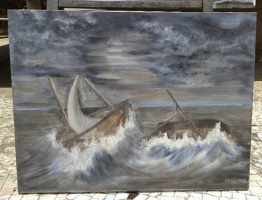 Original Expressionism Boat Paintings by Shabana Godhrawala