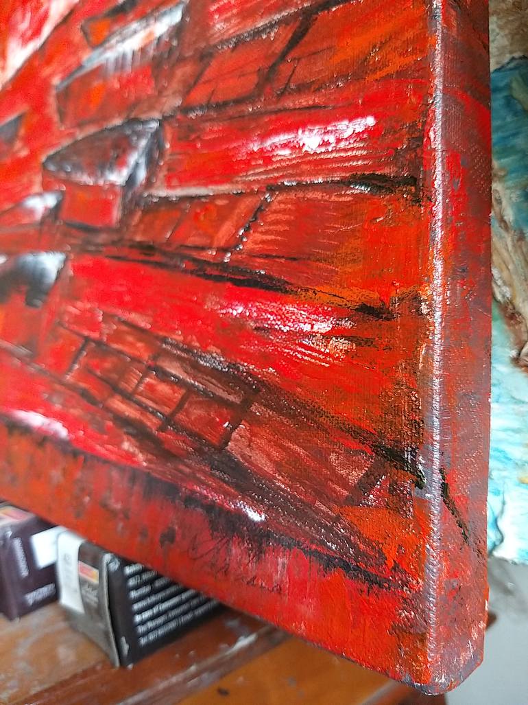 Original Conceptual Boat Painting by Shabana Godhrawala