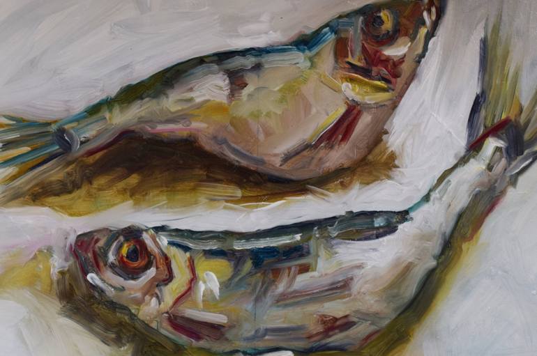 Original Fine Art Fish Painting by Michelle Parsons
