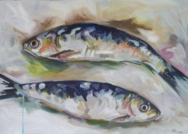 Original Expressionism Fish Paintings by Michelle Parsons