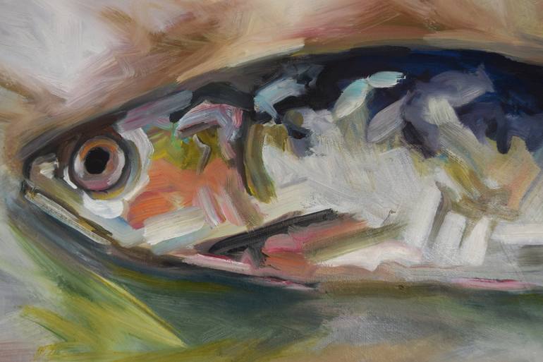 Original Expressionism Fish Painting by Michelle Parsons