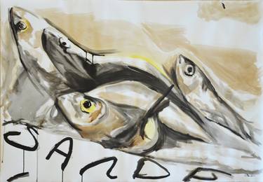 Original Impressionism Fish Drawings by Michelle Parsons