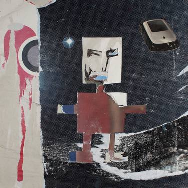 Original Pop Art Outer Space Collage by Ro Bot