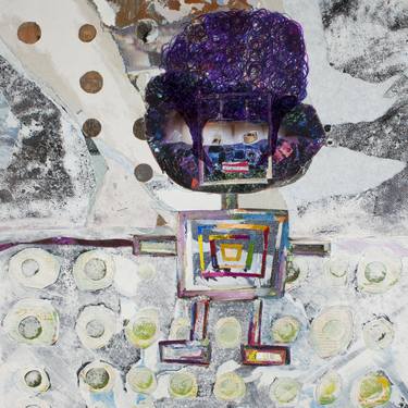 Original Pop Art Outer Space Collage by Ro Bot