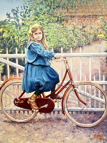 Girl on her Bicycle thumb