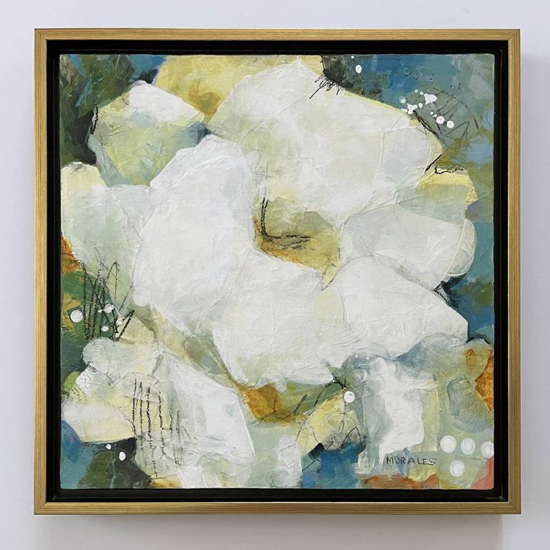 Original Abstract Expressionism Floral Painting by Maria Morales