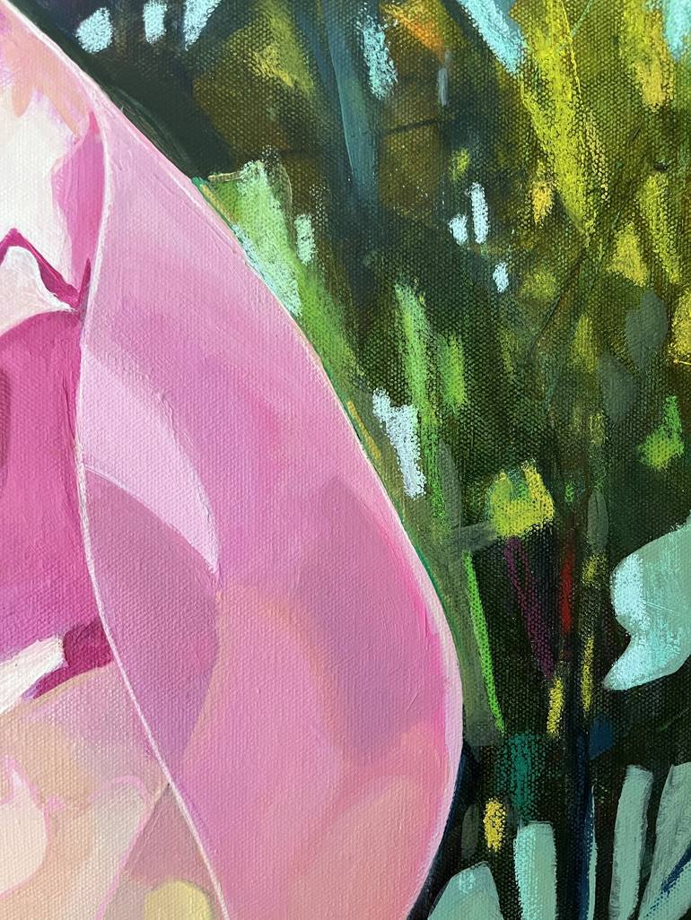 Original Painterly Abstraction Floral Painting by Maria Morales