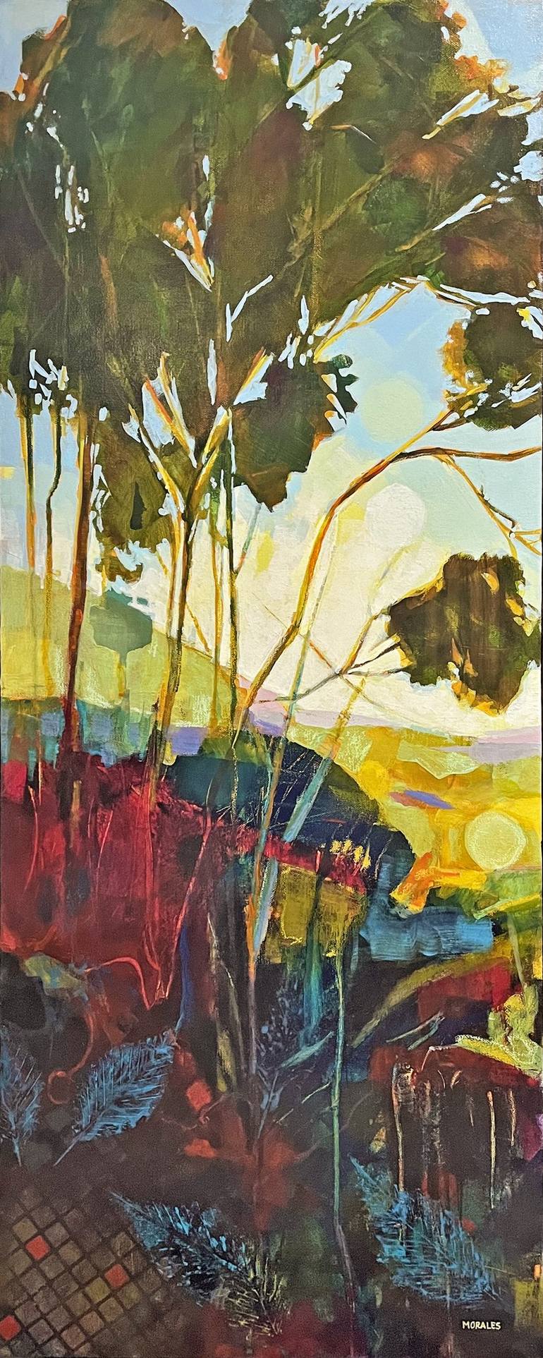Original Abstract Expressionism Abstract Painting by Maria Morales