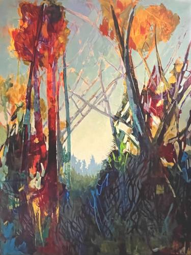 Original Abstract Expressionism Abstract Painting by Maria Morales