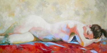 Original Abstract Expressionism Nude Paintings by Maria Morales
