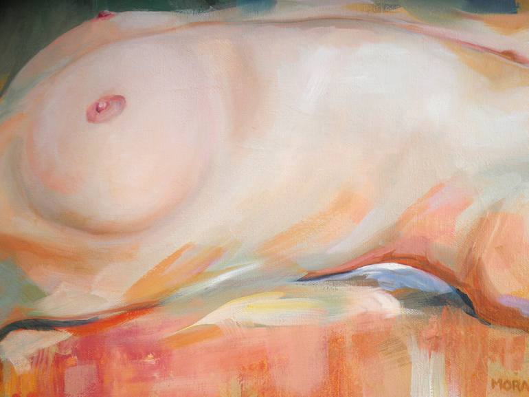 Original Figurative Nude Painting by Maria Morales