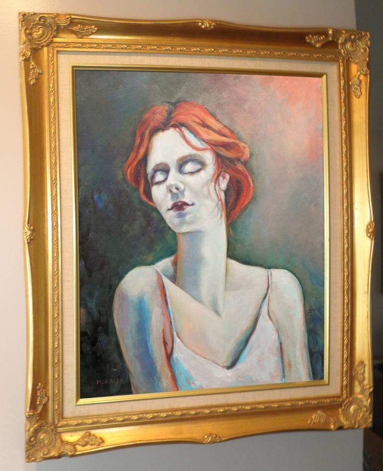 Original Figurative People Painting by Maria Morales