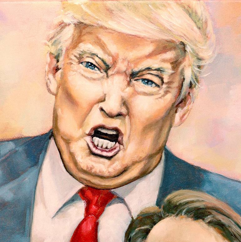 Original Conceptual Politics Painting by Maria Morales