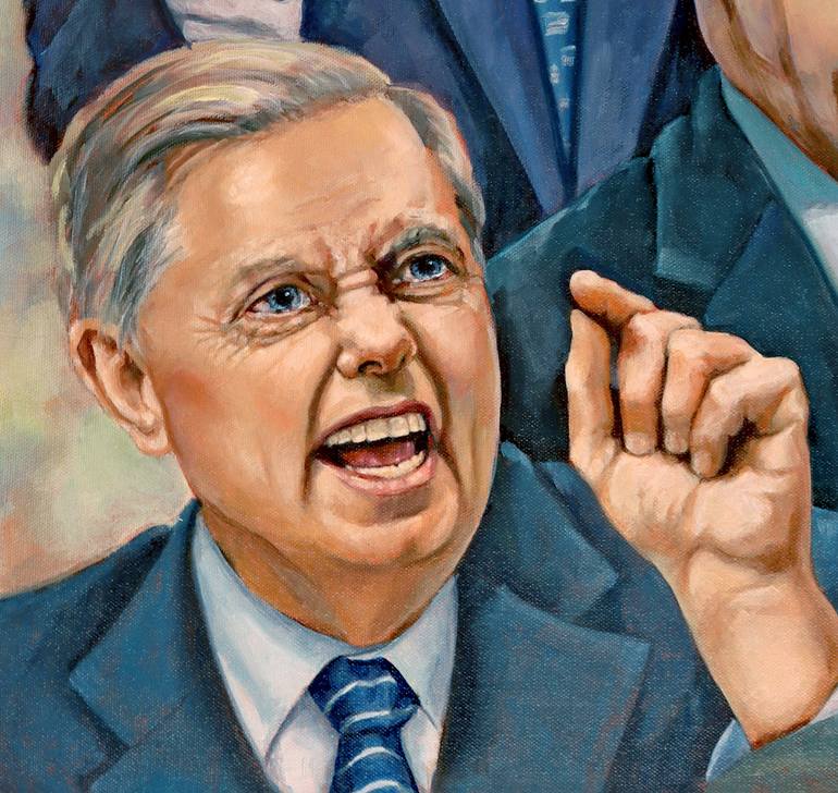 Original Conceptual Politics Painting by Maria Morales