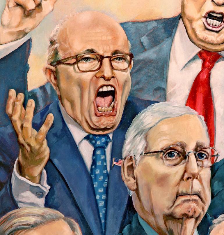 Original Conceptual Politics Painting by Maria Morales